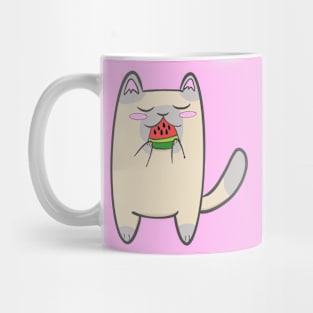 Watermelon Snack Kitty Mug